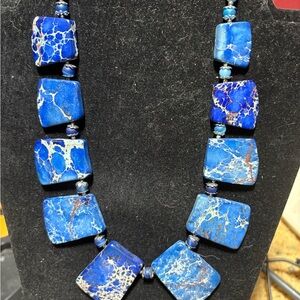 Striking Blue Stone Necklace